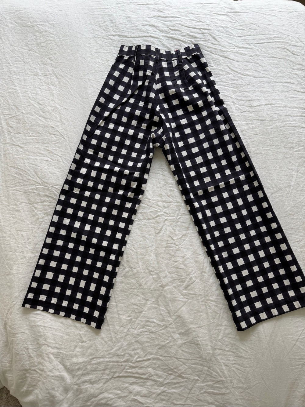 SZ Blockprints Disco Pants Midnight Gingham Size S NWT - Picture 3 of 9